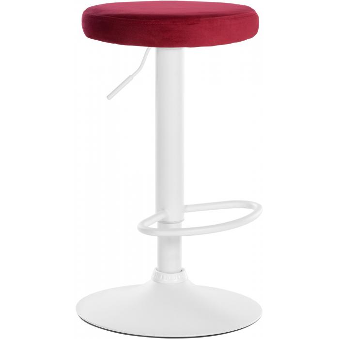 Barhocker HLO-CP291 Samt wei ~ rot