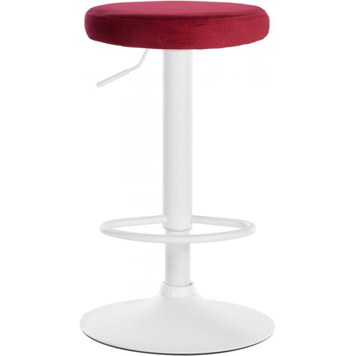 Barhocker HLO-CP291 Samt wei ~ rot