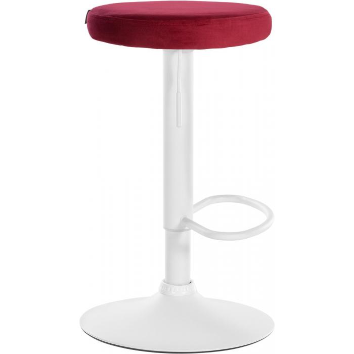 Barhocker HLO-CP291 Samt wei ~ rot