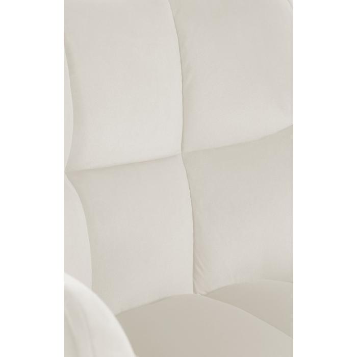 Esszimmerstuhl HLO-CP94 Samt edelstahl ~ creme