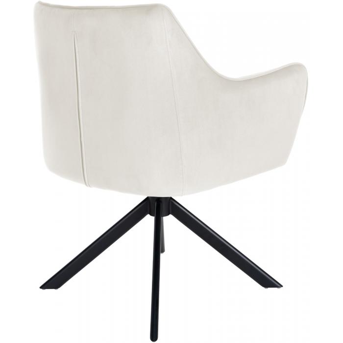 Esszimmerstuhl HLO-CP94 Samt schwarz ~ creme