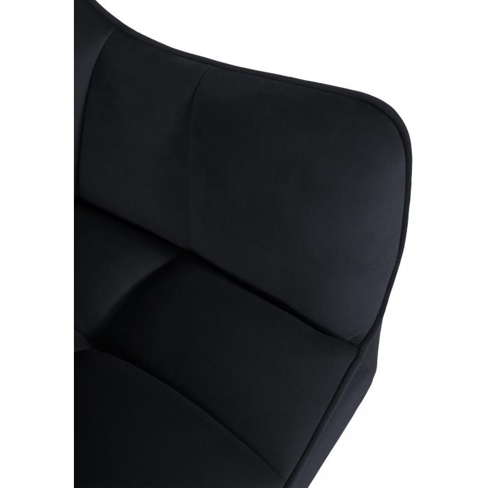 Esszimmerstuhl HLO-CP94 Samt schwarz ~ schwarz
