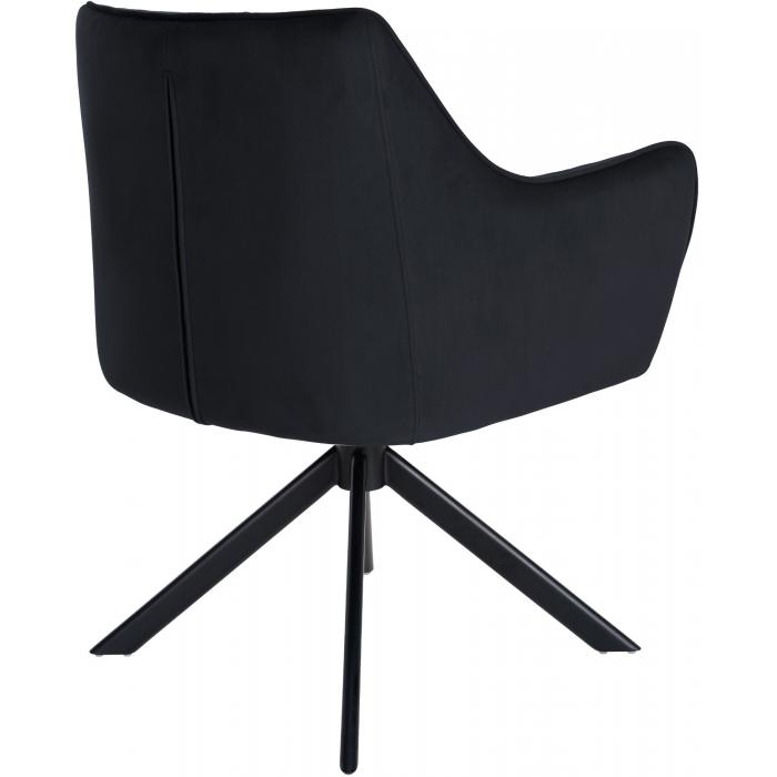 Esszimmerstuhl HLO-CP94 Samt schwarz ~ schwarz