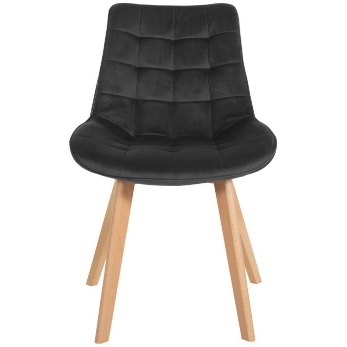 Stuhl HLO-CP134 Samt ~ schwarz