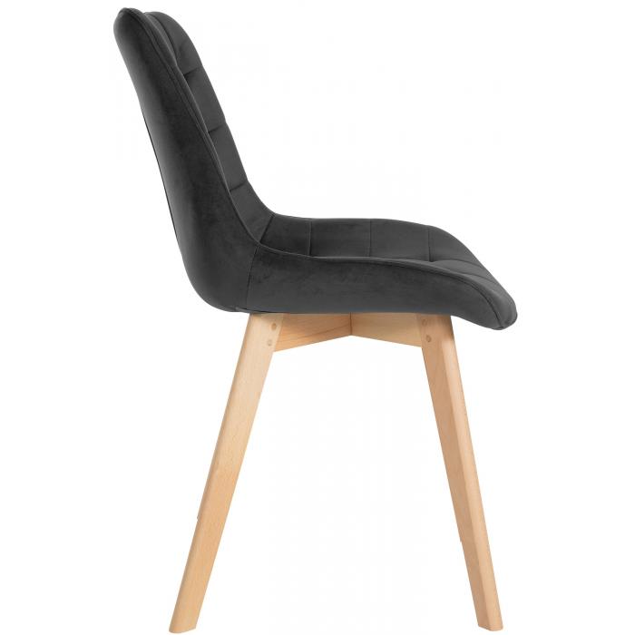Stuhl HLO-CP134 Samt ~ schwarz