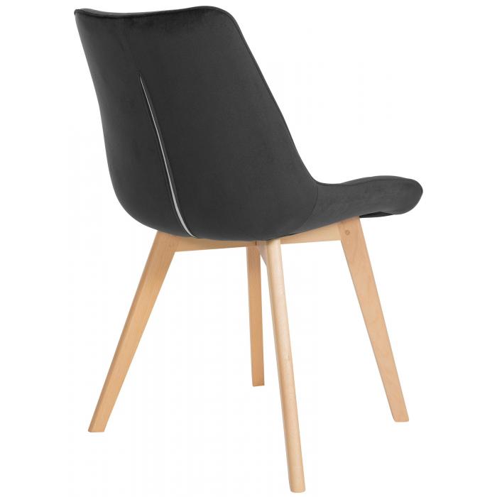 Stuhl HLO-CP134 Samt ~ schwarz