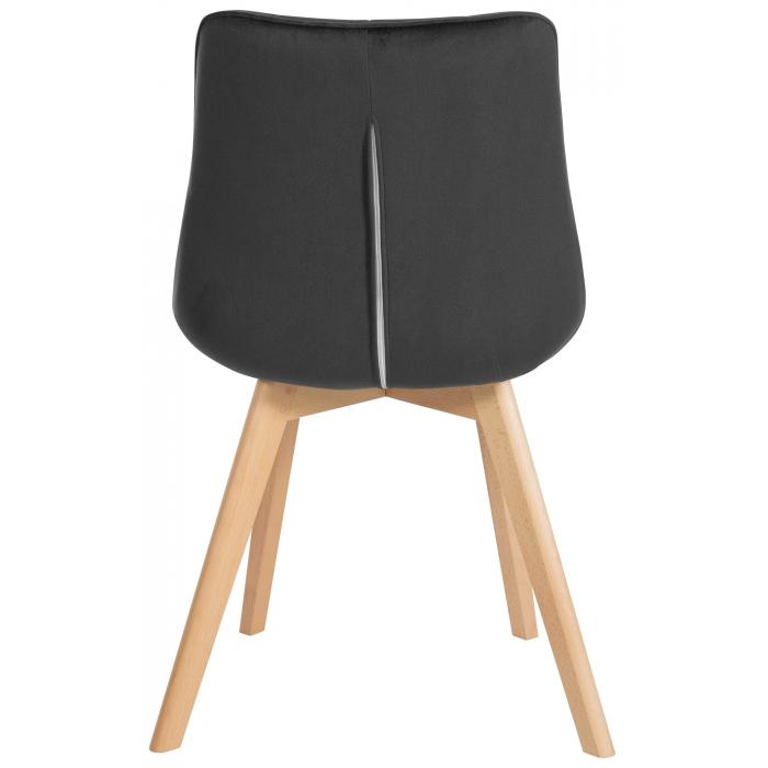 Stuhl HLO-CP134 Samt ~ schwarz