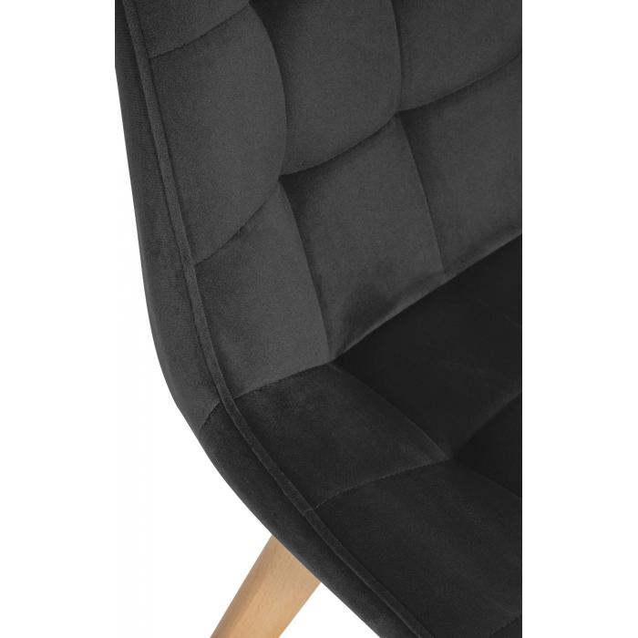 Stuhl HLO-CP134 Samt ~ schwarz