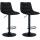 2er Set Barhocker HLO-CP264 Kunstleder schwarz ~ schwarz