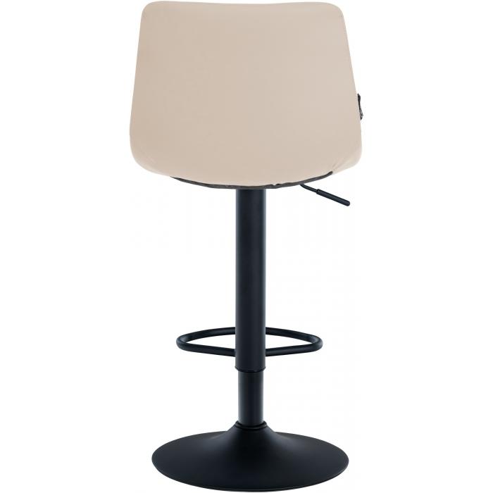 2er Set Barhocker HLO-CP264 Kunstleder schwarz ~ creme