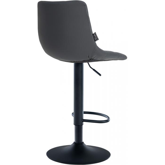 2er Set Barhocker HLO-CP264 Kunstleder schwarz ~ grau