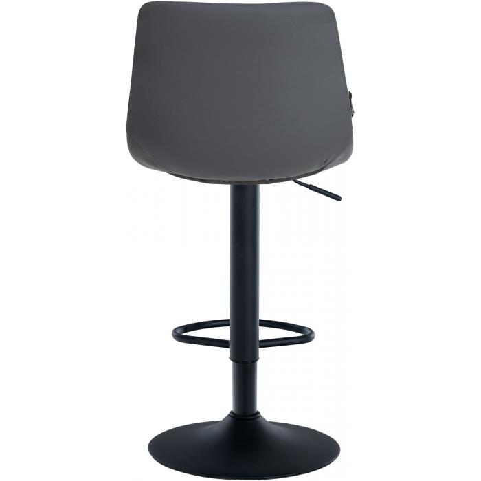 2er Set Barhocker HLO-CP264 Kunstleder schwarz ~ grau