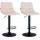 2er Set Barhocker HLO-CP265 Samt schwarz ~ beige