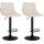 2er Set Barhocker HLO-CP265 Samt schwarz ~ creme