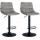 2er Set Barhocker HLO-CP265 Samt schwarz ~ grau
