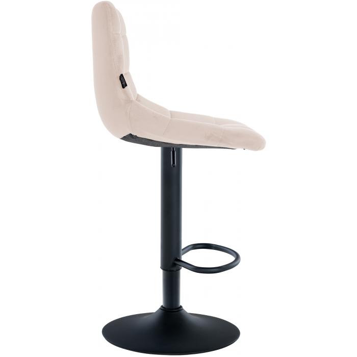 2er Set Barhocker HLO-CP265 Samt schwarz ~ beige