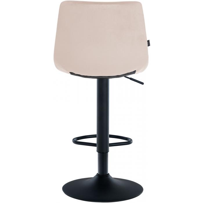 2er Set Barhocker HLO-CP265 Samt schwarz ~ beige