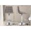 2er Set Barhocker HLO-CP266 Stoff chrom ~ grau