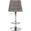 2er Set Barhocker HLO-CP266 Stoff chrom ~ grau