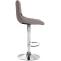 2er Set Barhocker HLO-CP266 Stoff chrom ~ grau