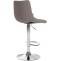 2er Set Barhocker HLO-CP266 Stoff chrom ~ grau