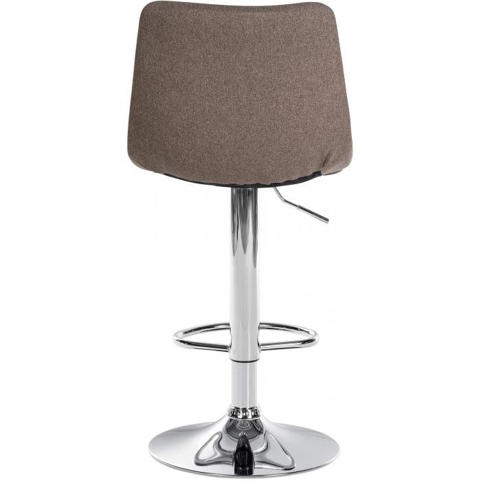 2er Set Barhocker HLO-CP266 Stoff chrom ~ taupe