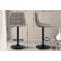 2er Set Barhocker HLO-CP266 Stoff schwarz ~ grau