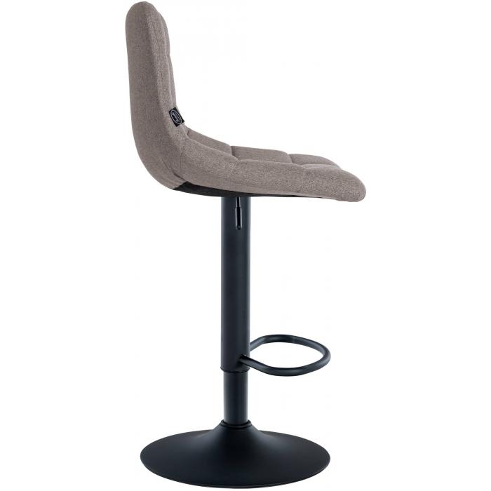 2er Set Barhocker HLO-CP266 Stoff schwarz ~ grau