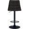 2er Set Barhocker HLO-CP266 Stoff schwarz ~ schwarz