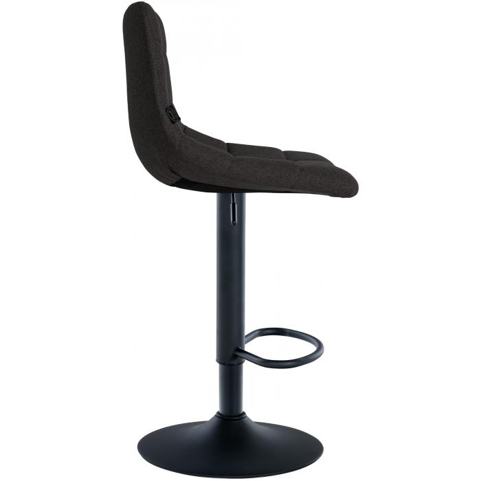 2er Set Barhocker HLO-CP266 Stoff schwarz ~ schwarz