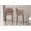 Barhocker HLO-CP1 B Filz mit 4-Fu Gestell ~ taupe