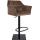 Barhocker HLO-CP1 B Samt ~ braun