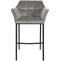 Barhocker HLO-CP1 B Samt mit 4-Fu Gestell ~ grau