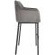 Barhocker HLO-CP1 B Samt mit 4-Fu Gestell ~ grau