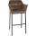 Barhocker HLO-CP1 B Samt mit 4-Fu Gestell ~ braun
