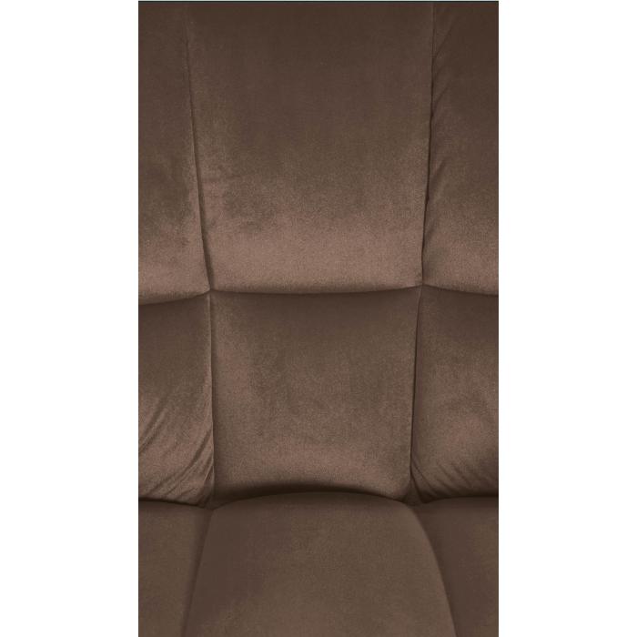 Barhocker HLO-CP1 B Samt mit 4-Fu Gestell ~ braun