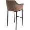 Barhocker HLO-CP1 B Samt mit 4-Fu Gestell ~ braun