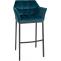 Barhocker HLO-CP1 B Samt mit 4-Fu Gestell ~ grn