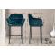 Barhocker HLO-CP1 B Samt mit 4-Fu Gestell ~ grn