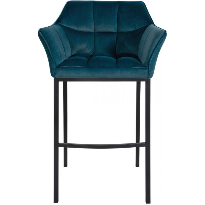 Barhocker HLO-CP1 B Samt mit 4-Fu Gestell ~ grn