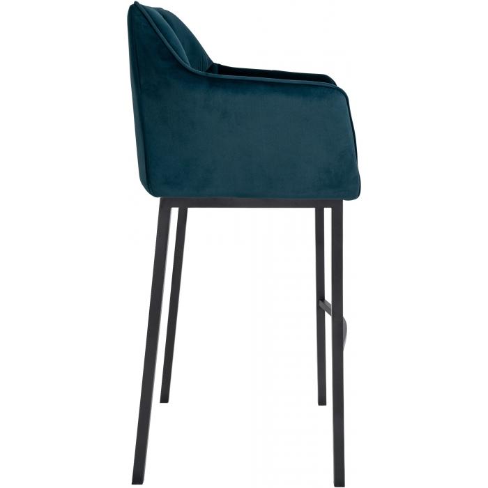 Barhocker HLO-CP1 B Samt mit 4-Fu Gestell ~ grn