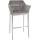 Barhocker HLO-CP1 E Samt mit 4-Fu Gestell ~ grau
