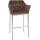 Barhocker HLO-CP1 E Samt mit 4-Fu Gestell ~ braun