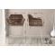 Barhocker HLO-CP1 E Samt mit 4-Fu Gestell ~ braun