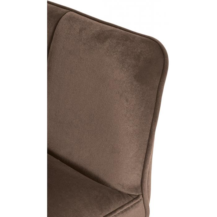 Barhocker HLO-CP1 E Samt mit 4-Fu Gestell ~ braun