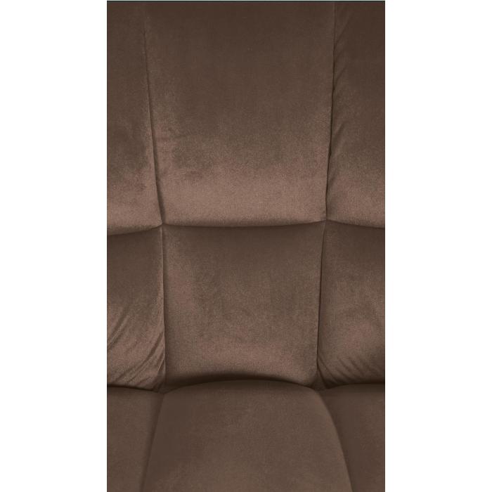 Barhocker HLO-CP1 E Samt mit 4-Fu Gestell ~ braun