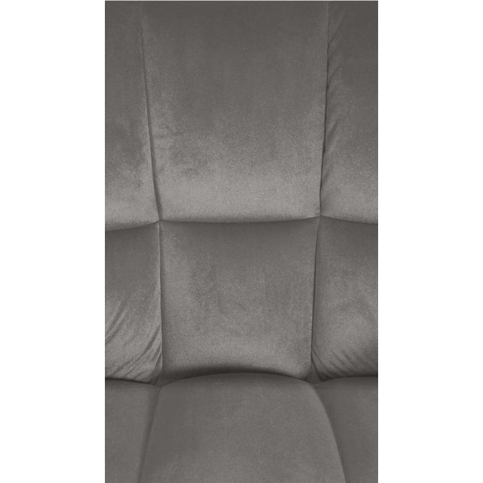Barhocker HLO-CP1 W Samt mit 4-Fu Gestell ~ grau