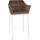 Barhocker HLO-CP1 W Samt mit 4-Fu Gestell ~ braun