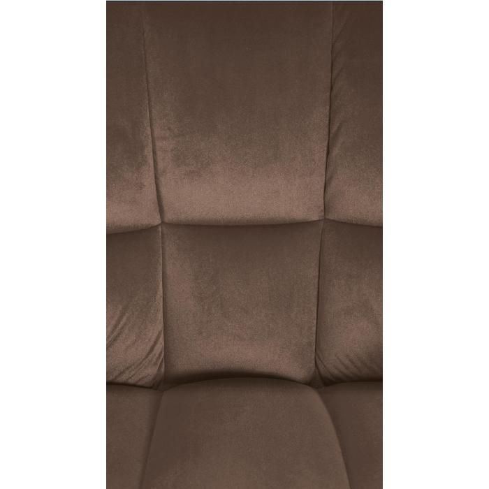 Barhocker HLO-CP1 W Samt mit 4-Fu Gestell ~ braun