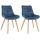 2er Set Sthle HLO-CP26 Samt ~ blau